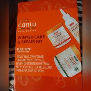 Cantu Shea Butter Winter Repair Kit Treatment Leave-in Conditioner Tea Trea Oil